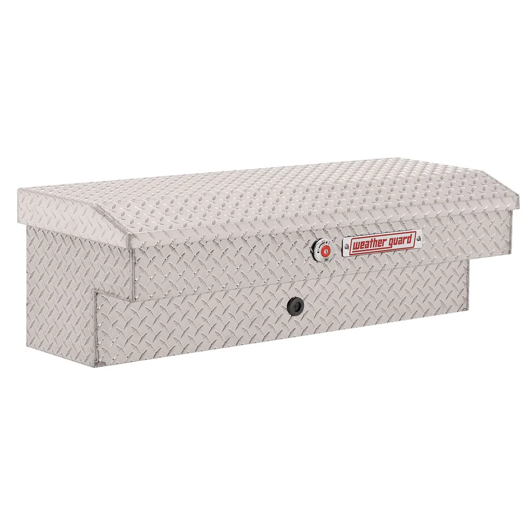 184-0-04 – WEATHERGUARD Tool Box, Side Mount Single Lid Powder Coated Clear Aluminum 41 Inch Length x 17 Inch Width x...